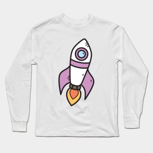 Rocket Cartoon Long Sleeve T-Shirt